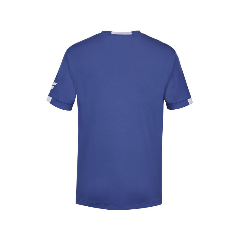 Tee-shirt enfant Babolat Play Crew bleu ou rouge fluo