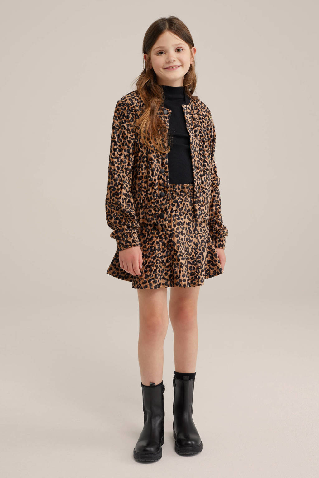 WE Fashion korte rok bruin