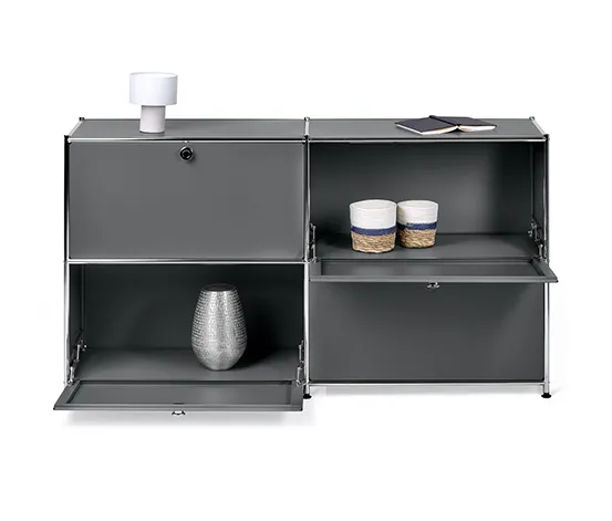 Sideboard »CN3« mit vier Klappen, grau