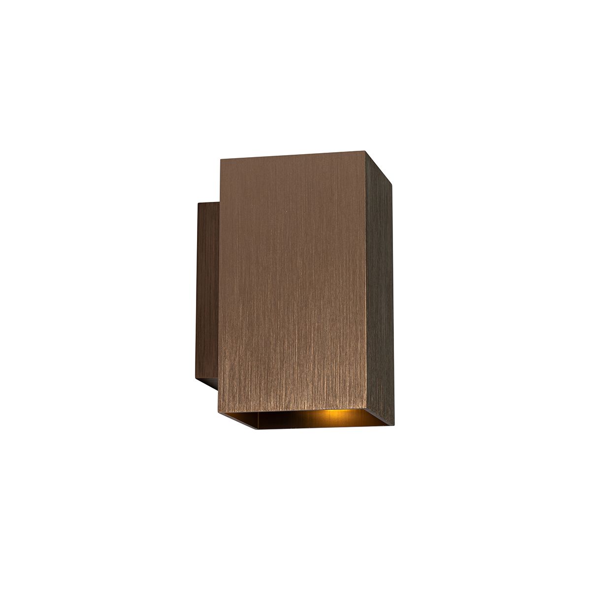 Moderne wandlamp donkerbrons vierkant 2-lichts - Sandy