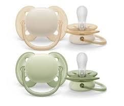 Philips Avent SCF091/05 Ultra Soft-sutter, 0-6 måneder, 2 stk, neutral