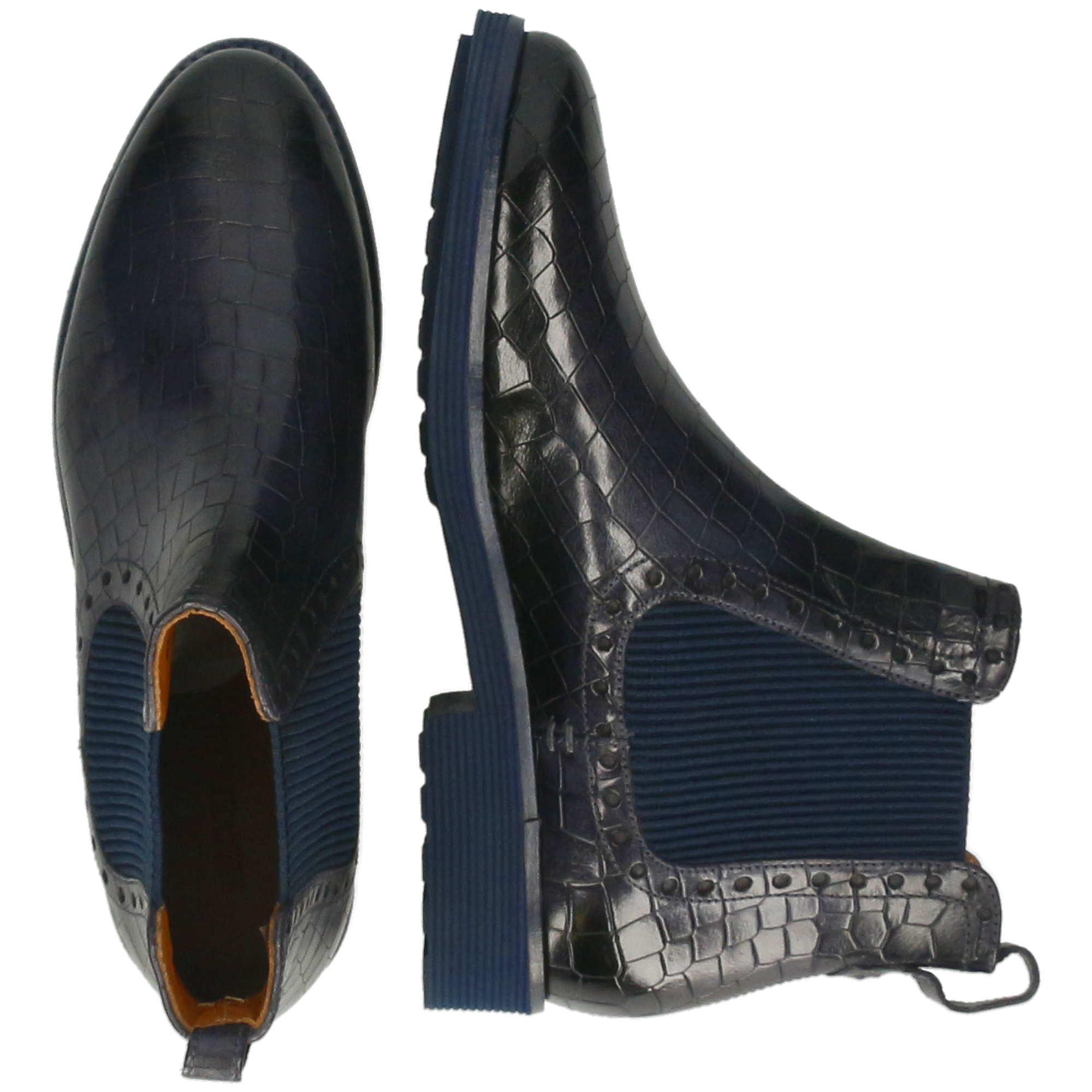 SELINA 42 - Bottines à talon plat | Bleu