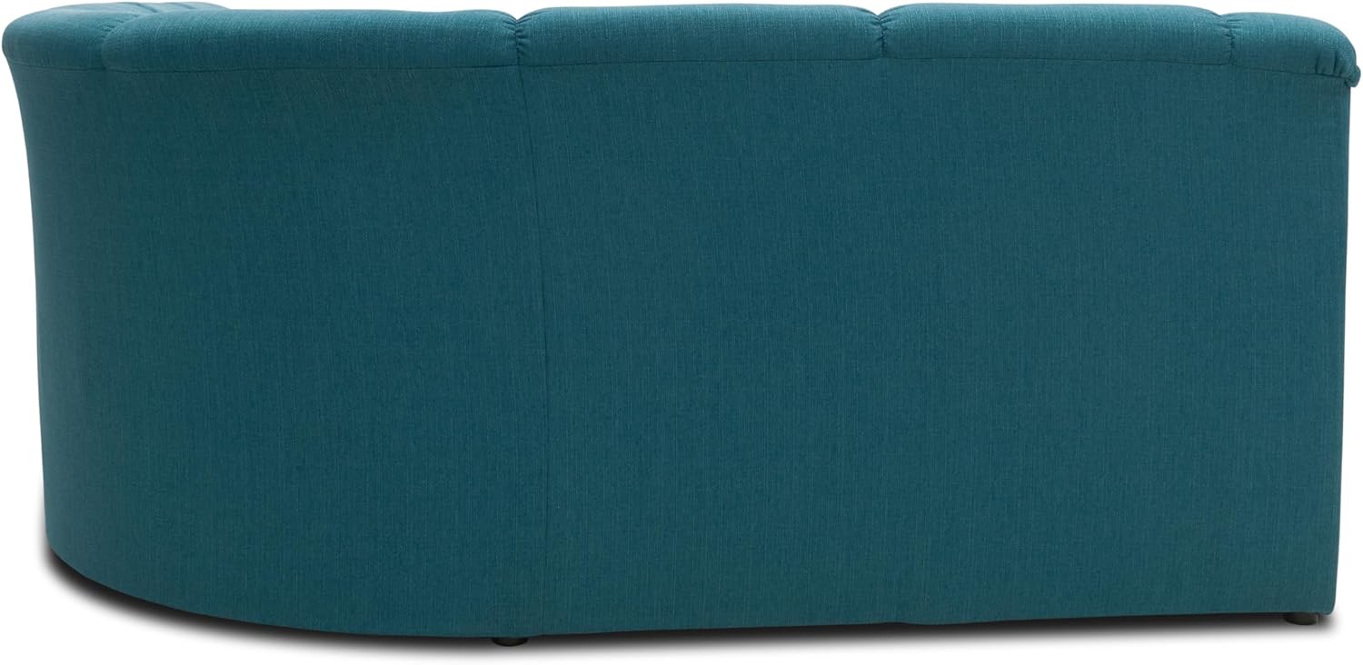 DOMO. collection Ecksofa Berlin, Zeitlose Eckcouch, 3 Sitzer Links mit Schlaffunktion und Federkern-Polsterung, Sofa in L-Form, Couch, 205 x 250 x 89 cm, Petrol