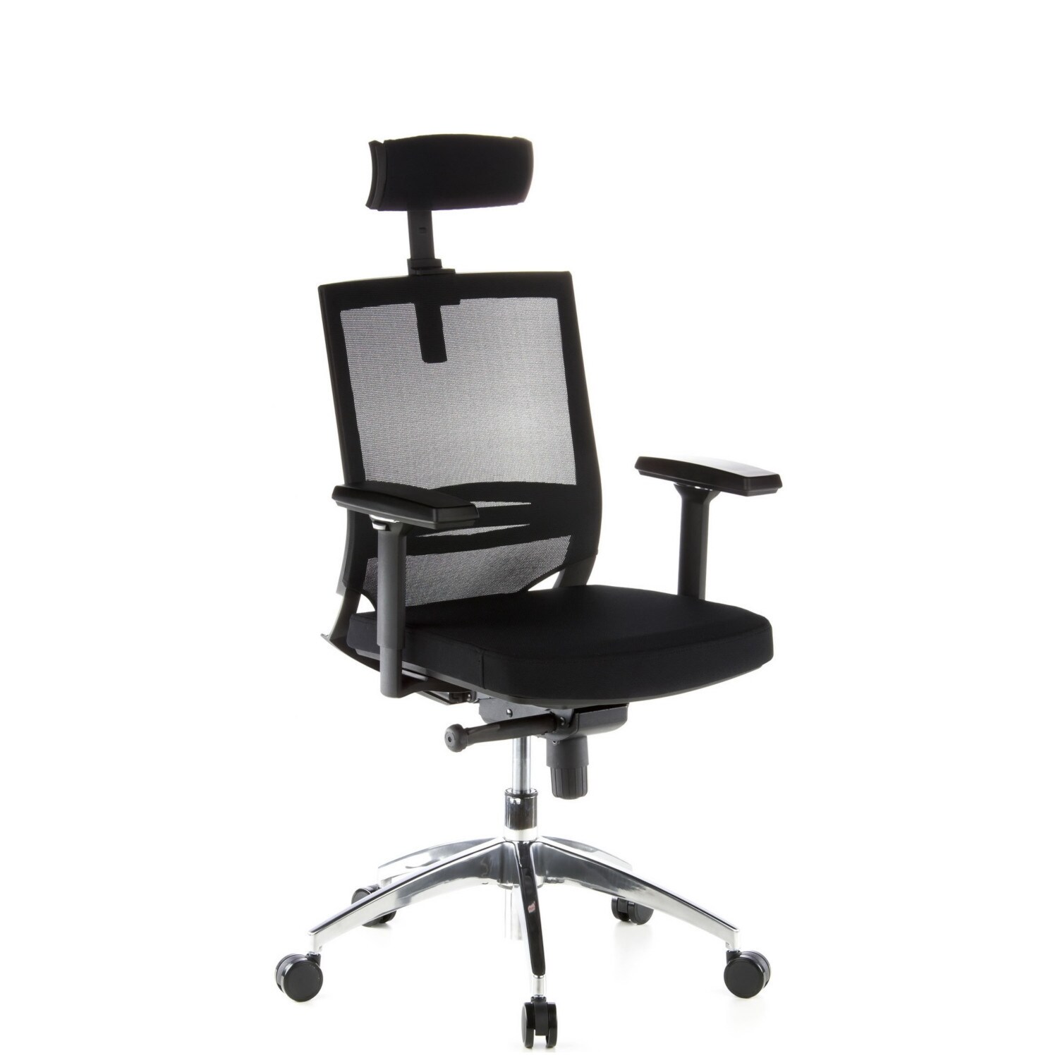 Profi Bürostuhl PORTO MAX Stoff/Netzstoff mit Armlehnen (höhenverstellbar) hjh OFFICE
