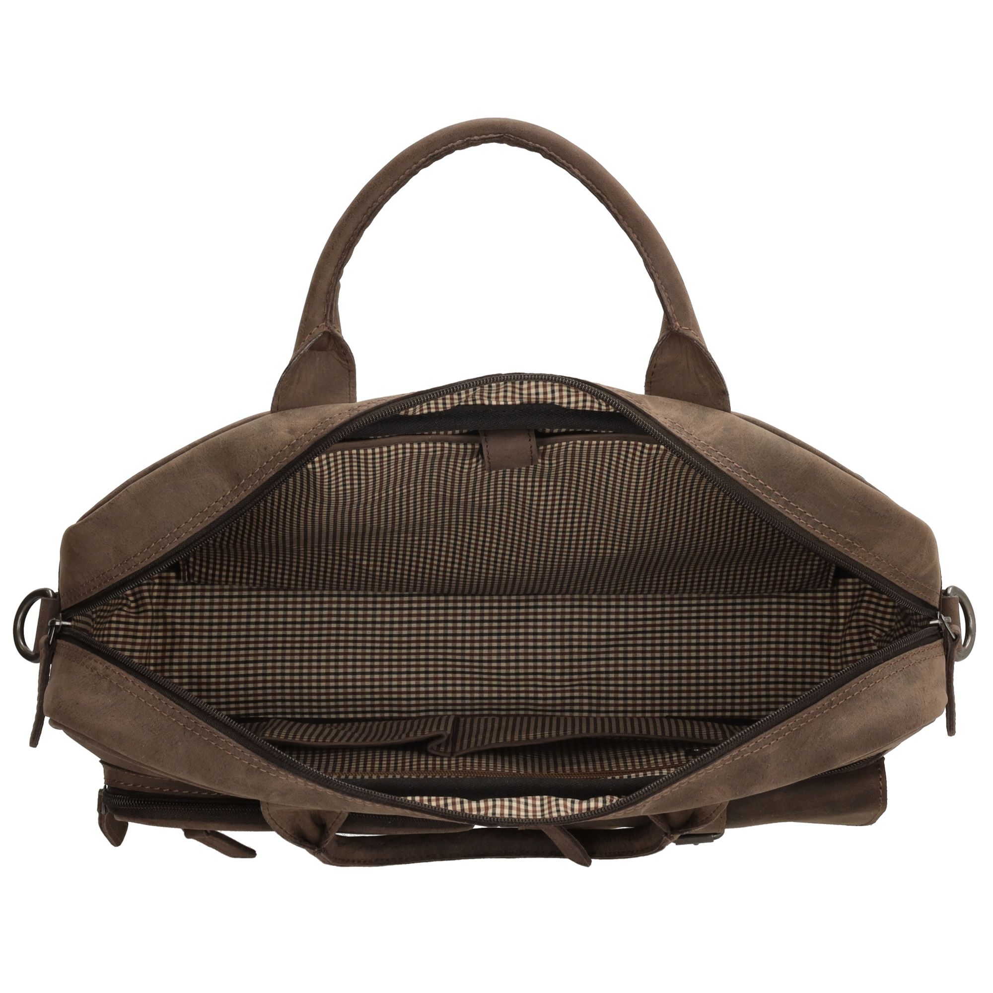 Hide & Stitches Idaho Laptoptas 15,6 inch Donkerbruin