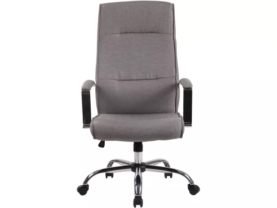 Chaise de bureau - Tissu & Métal chromé - Gris - Portland