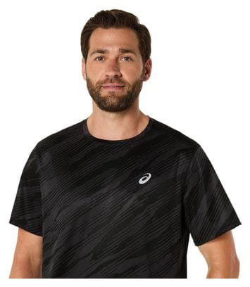 Maillot manches courtes Asics Core Run Print Noir Homme