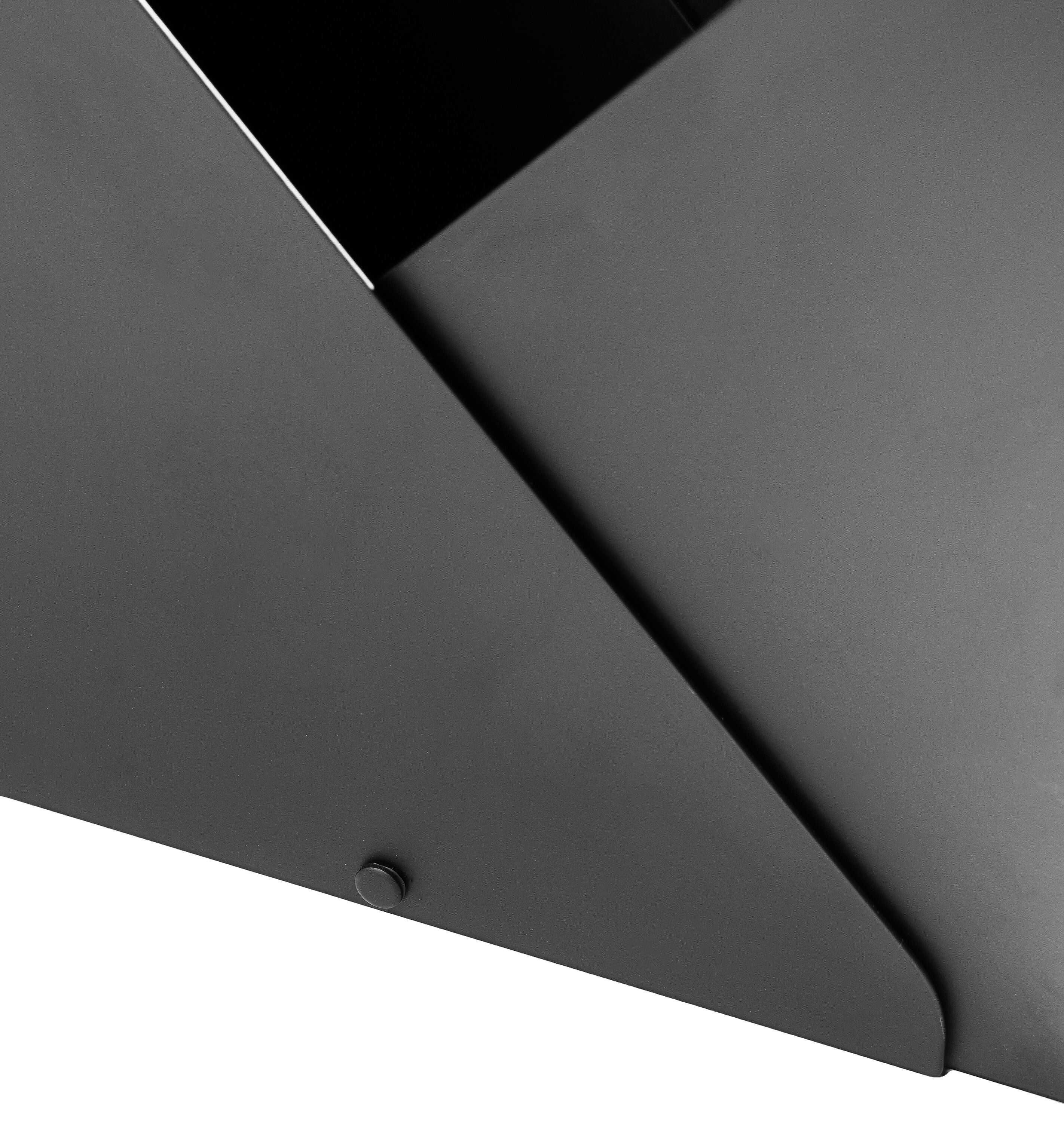 HOMEWORKS Magazinhalter - Schwarz / B: 31.0 cm x T: 12.5 cm x H: 27.2 cm