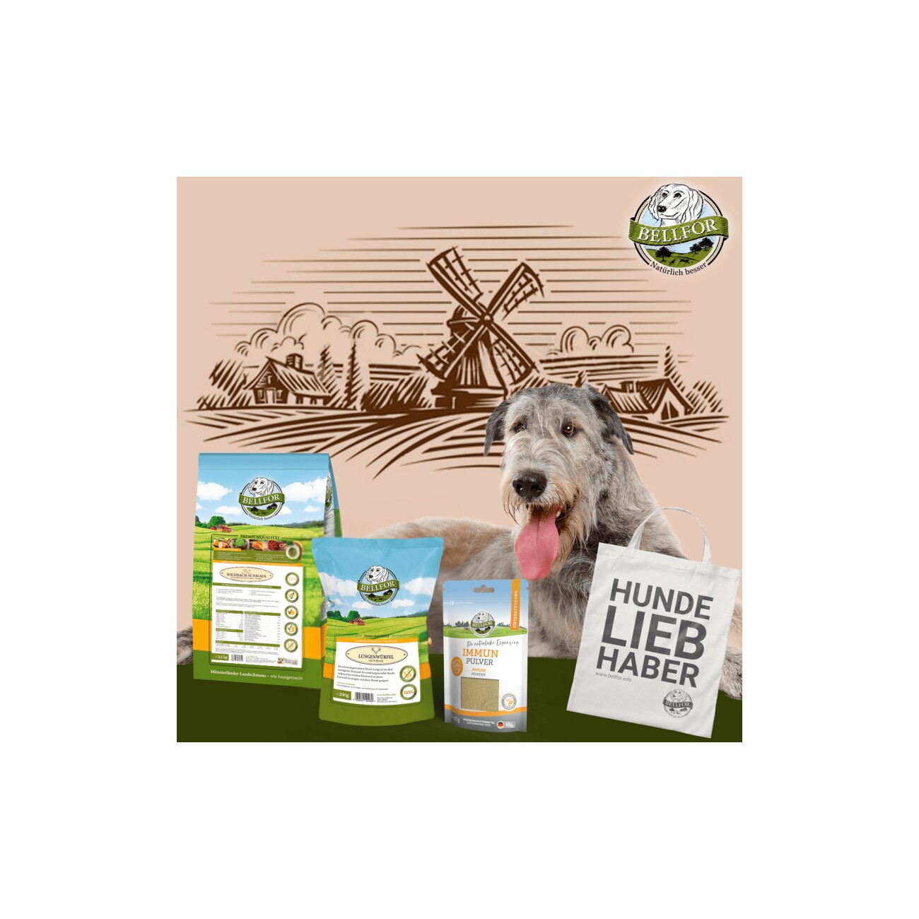 Bellfor Irischer Wolfshund Futter Set