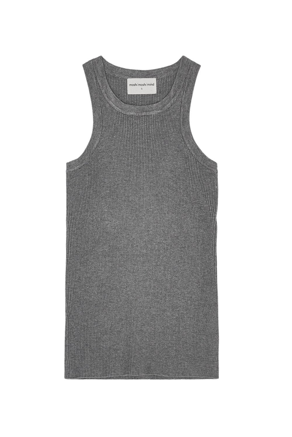 Moshi Moshi Mind  Calm rib tanktop - grey melange