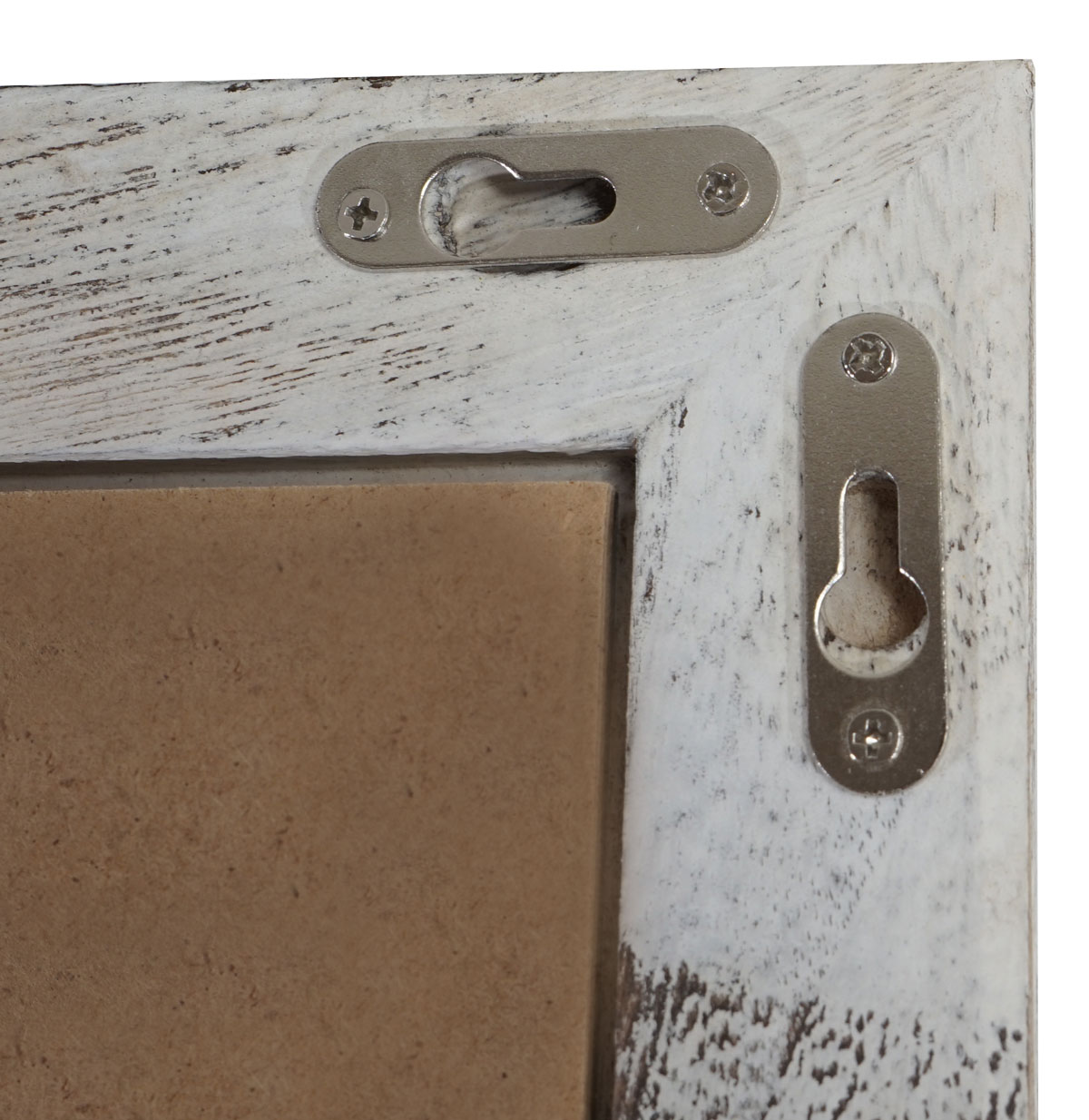 Bilderrahmen H247, Fotorahmen Wand-Rahmen, 19x24cm Shabby-Look Landhaus ~ weiß