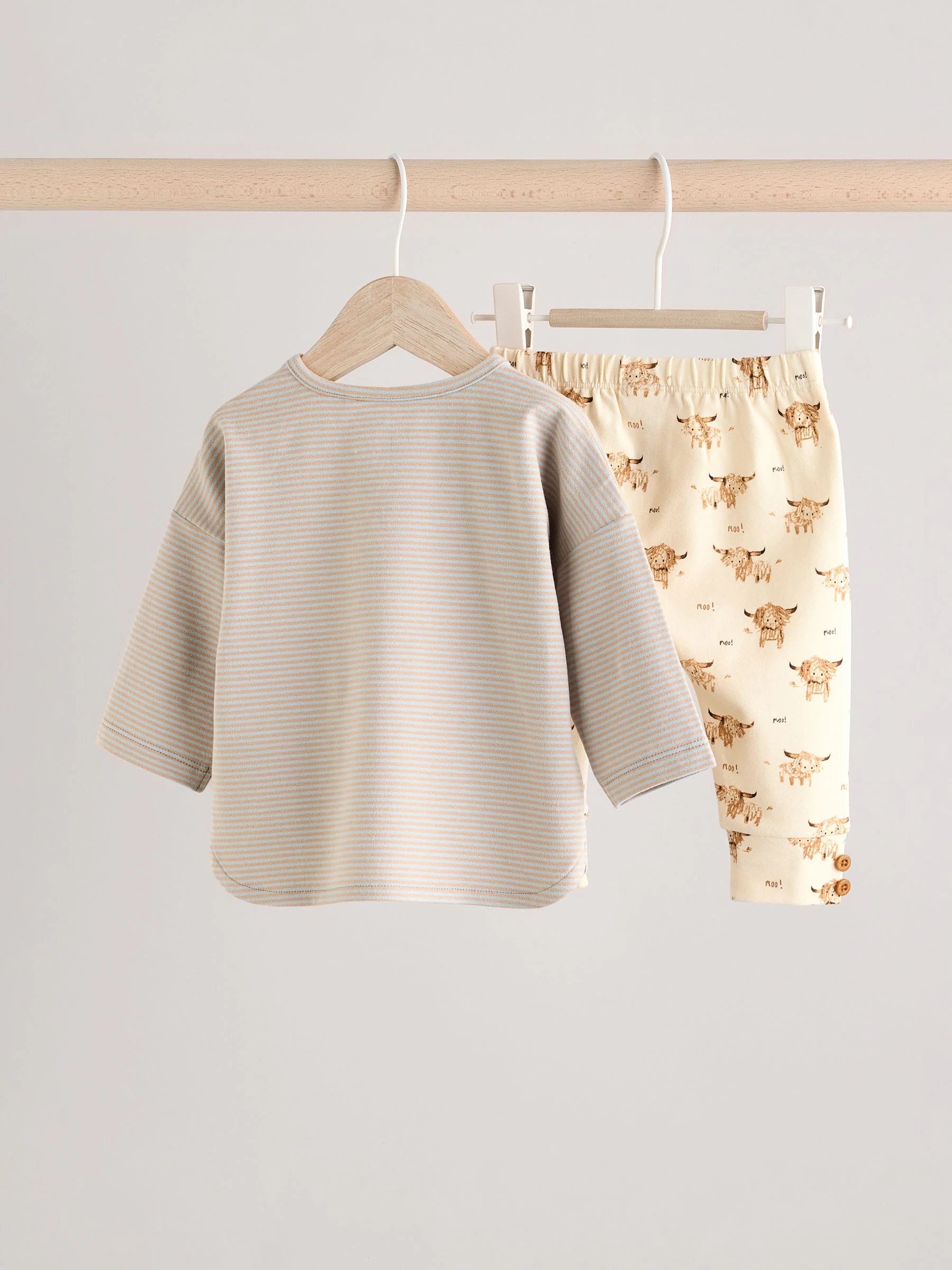 Beige Hamish - Baby T Shirt and Legging Set (0mths-3yrs)