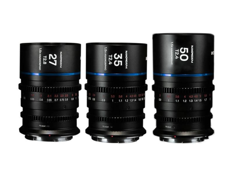 Laowa Festbrennweite Nano S35 Prime Kit (Blue) – Nikon Z Set aus 3 ultrakleinen anamorphotischen Objektiven für Super35-Sensoren