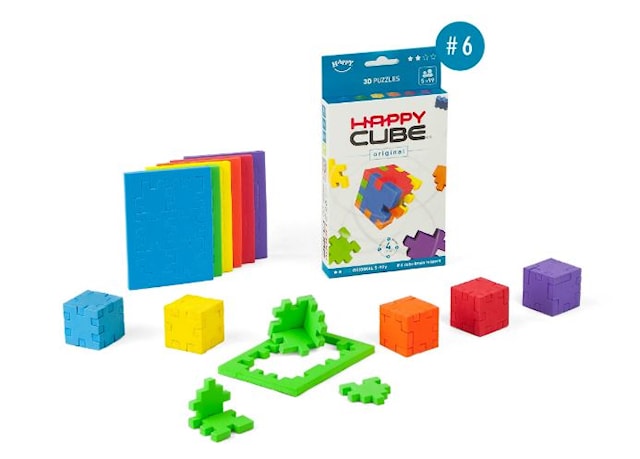 Hjernetrim Brain Puzzle Happy Cube Original 6-pack