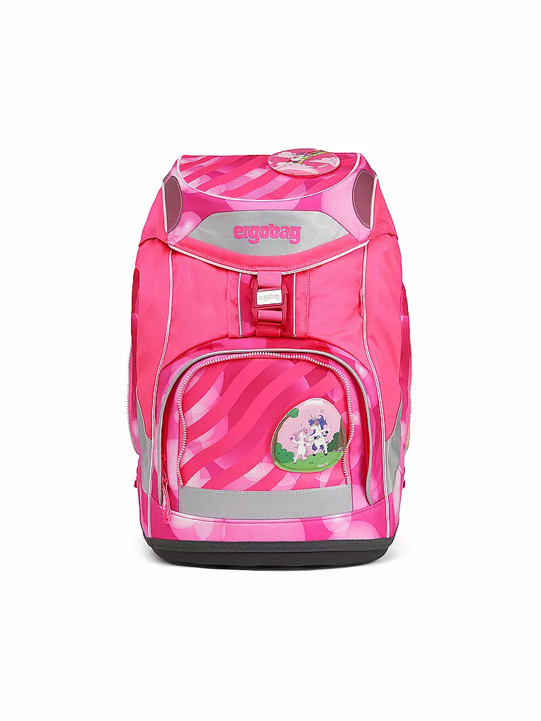 ERGOBAG Schulrucksack Set 6tlg Pack - KuntBärbuntes Einhorn Neo Edition pink