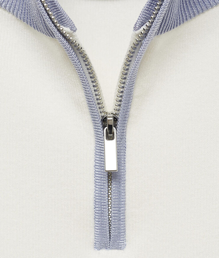 MANGO Zip neck jumper Light beige