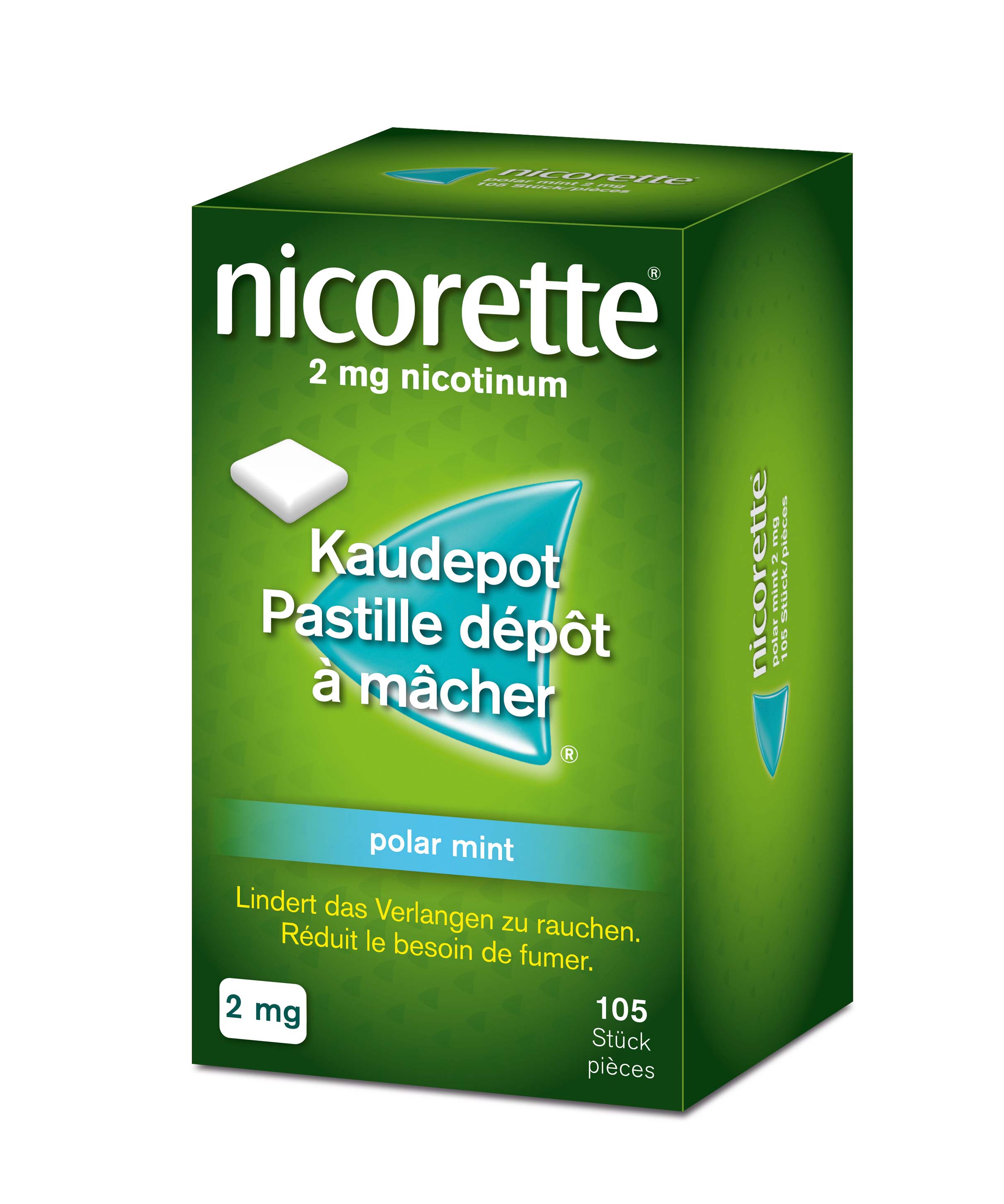 NICORETTE Polar Mint Kaudepots Kaupast 2 mg Blist 105 Stk