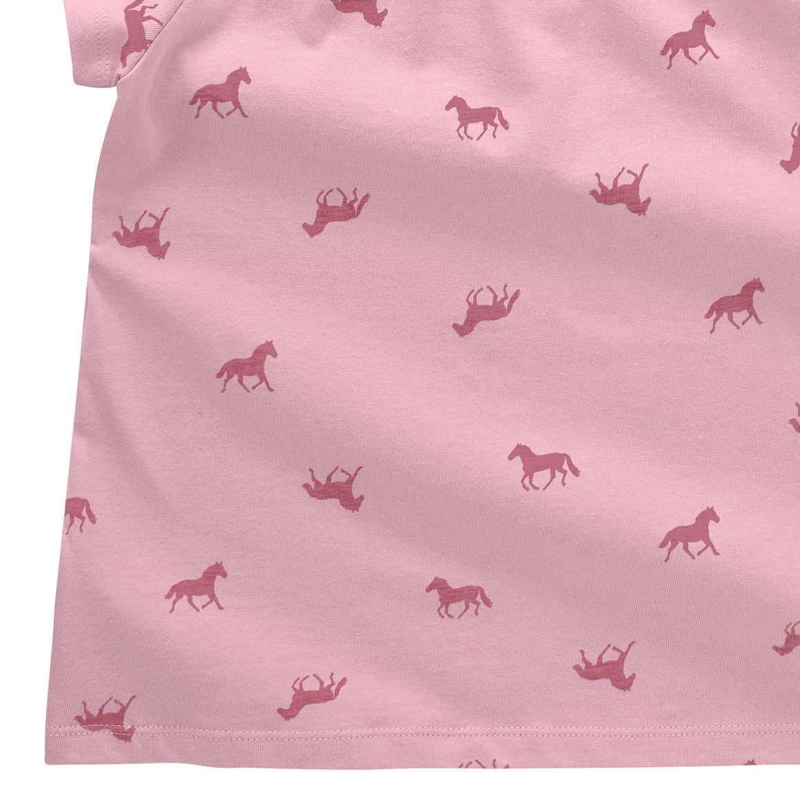 Topolino Mädchen T-Shirt mit Pferde-Allover rosa