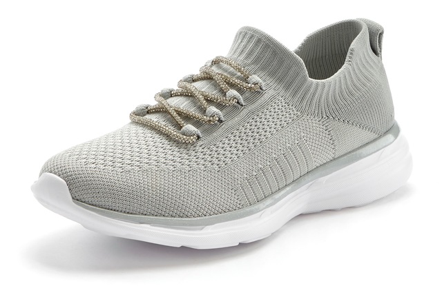 LASCANA Sneaker  mit modischer Glitzerschnürung VEGAN