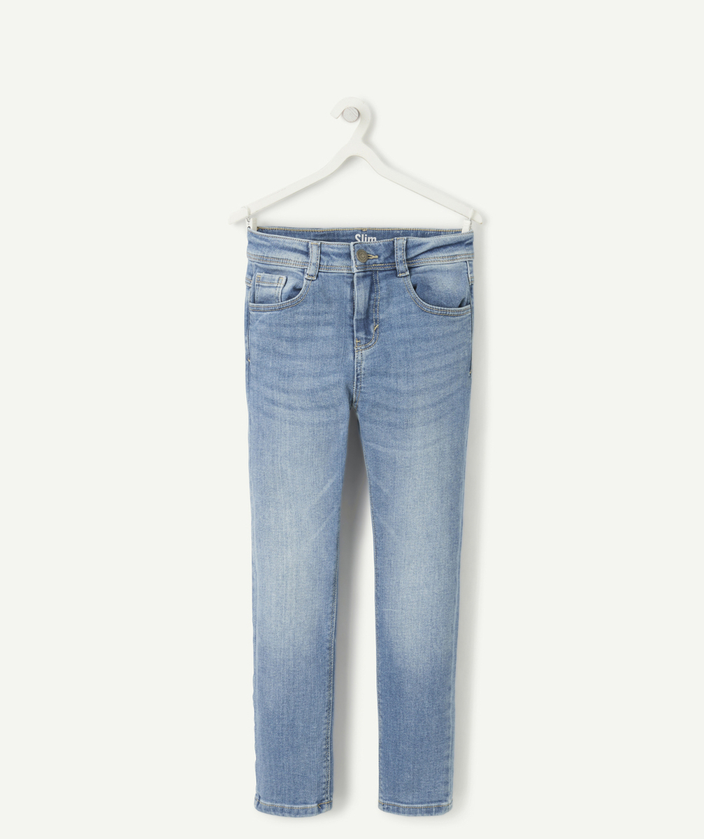 PANTALON SLIM GARÇON EN DENIM BLEU LOW IMPACT