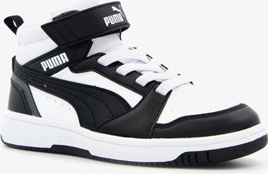 Puma Rebound V6 Mid sneakers wit zwart Imitatieleer Meerkleurig 32 5