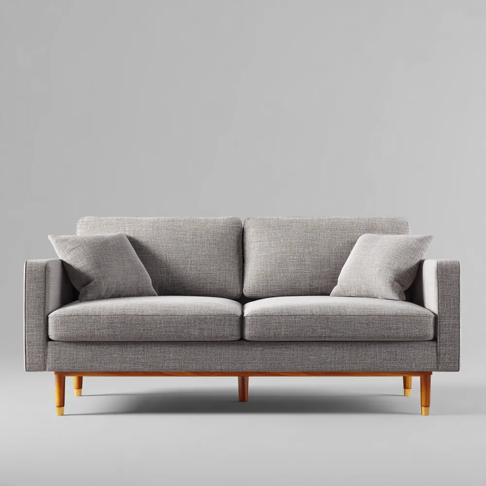2-Sitzer-Sofa Stoff 150x85x75 cm - Hellgrau - Skandinavisches Design