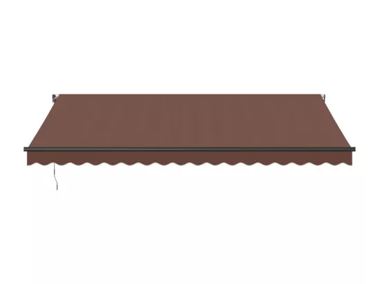 Auvent rétractable automatique avec LED marron 450x300 cm