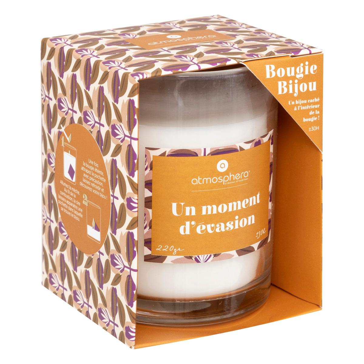 BOUGIE PARFUMEE VERRE AVEC BIJOU MILY VANILLE 220G