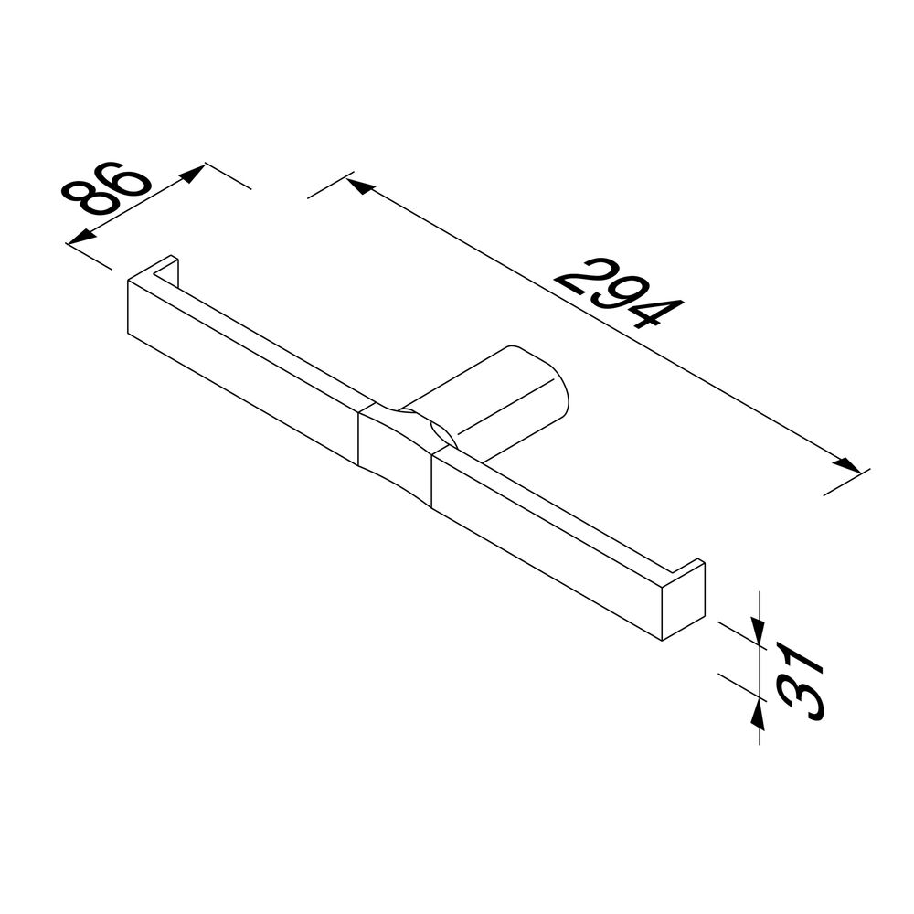 Geesa Wynk toiletrolhouder zonder klep dubbel chroom