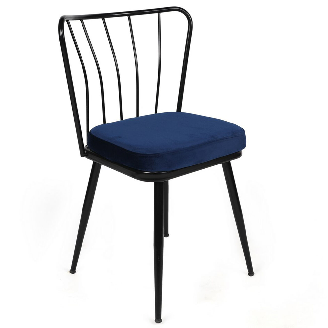 Homitis 2 Chaises Yildiz bleu foncé/noir - 43x82x42 cm