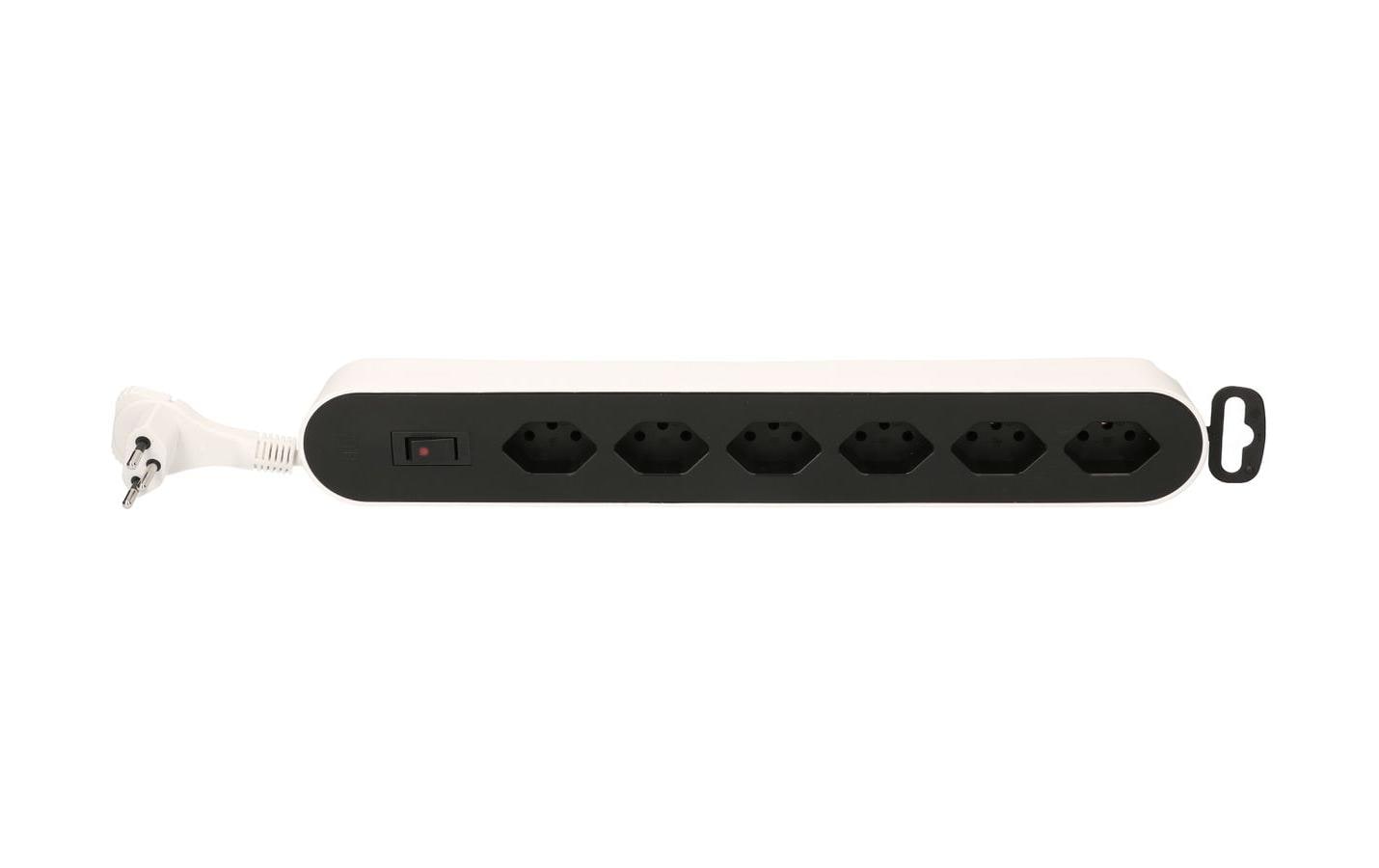 Steckdosenleiste Design Line 6x T13 weissSteckerleiste 6x T13 Design-Line