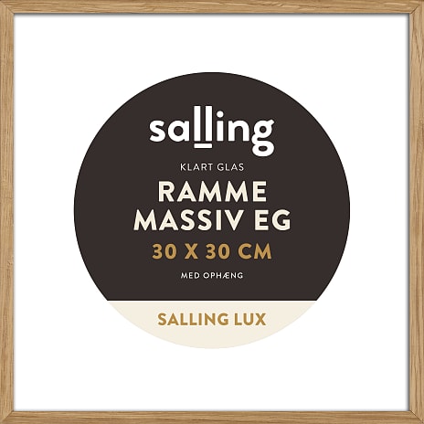 Ramme i massiv eg m. glas - 30x30 cm