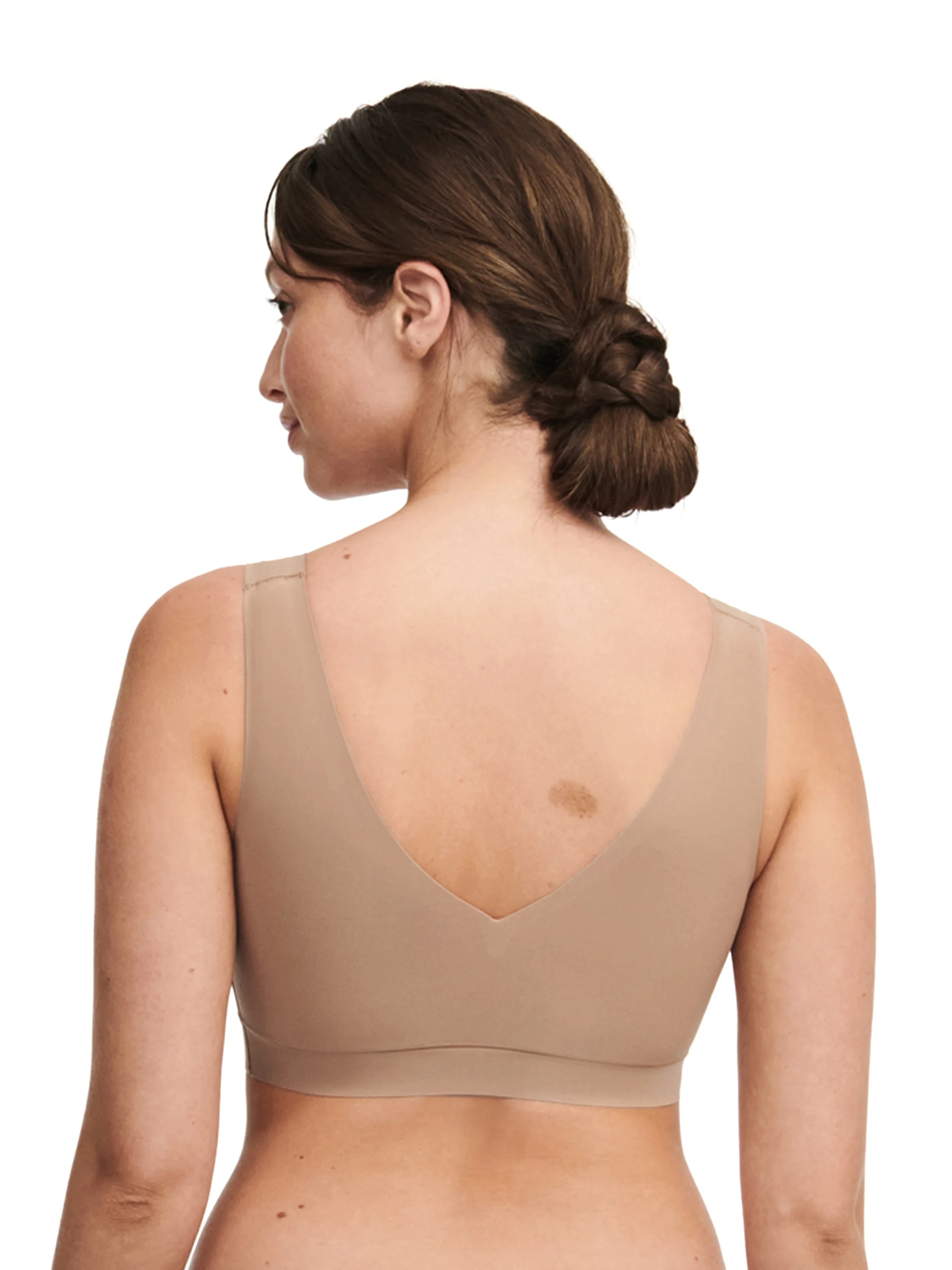 SOFTSTRETCH - Brassière coques v neck | Beige