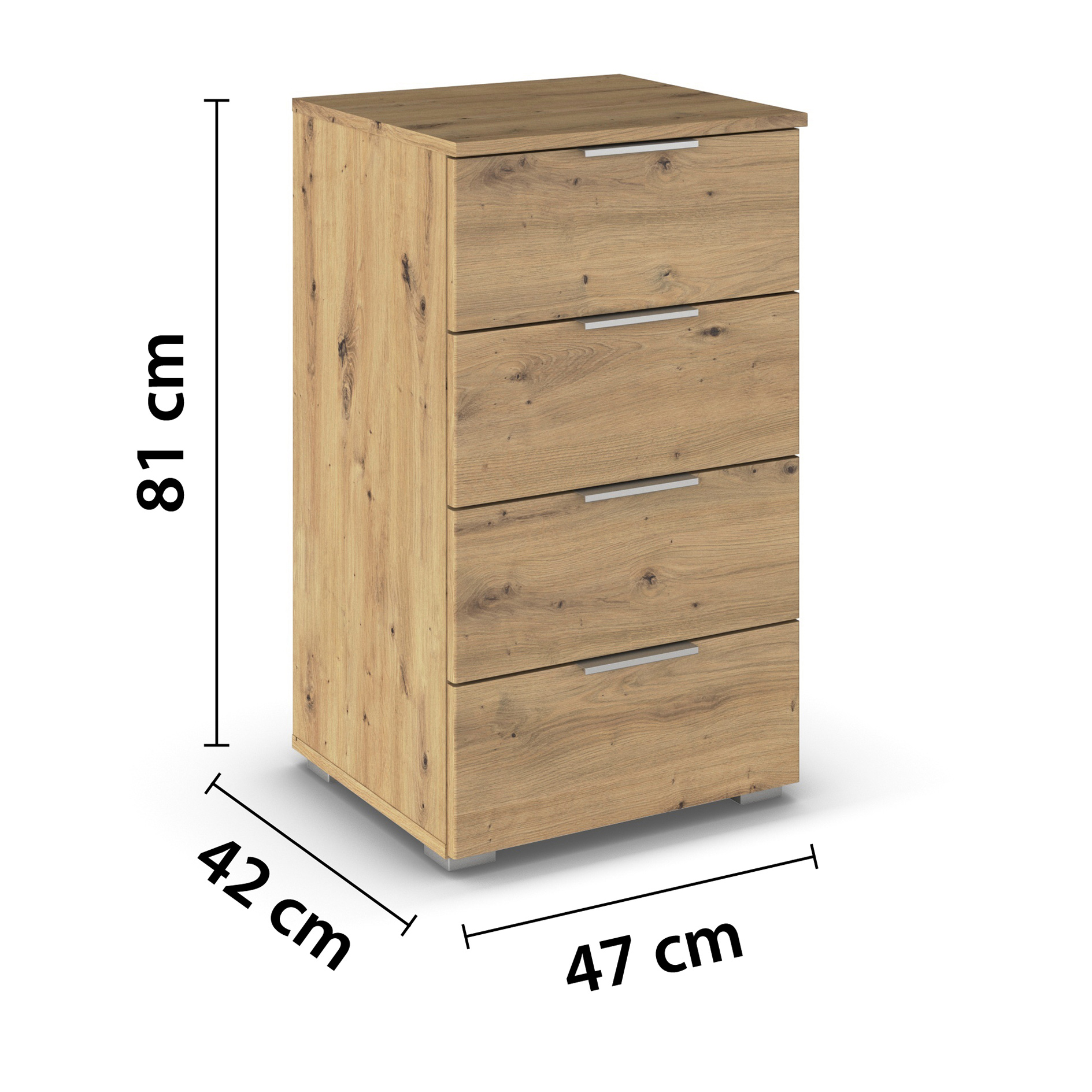 Nachtschrank - Artisan Eiche - 82 cm
