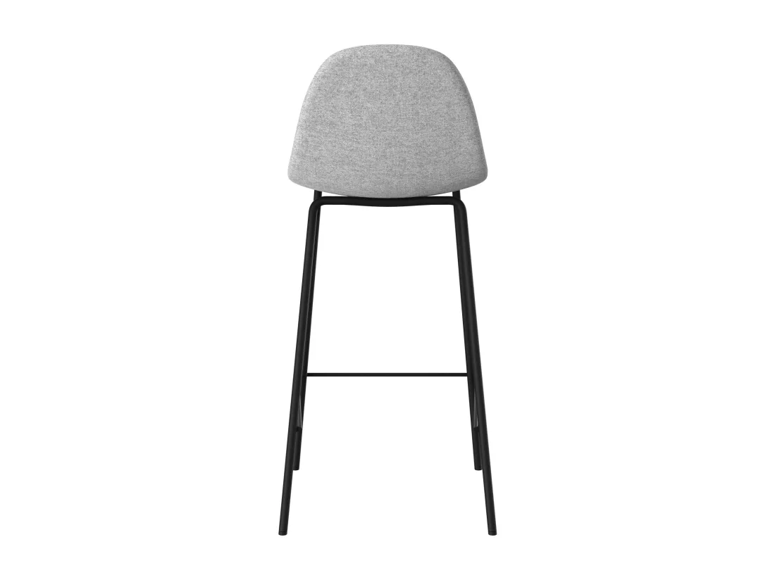 Lot de 2 chaises pour îlot central en tissu gris clair 65,5 cm - Henrik