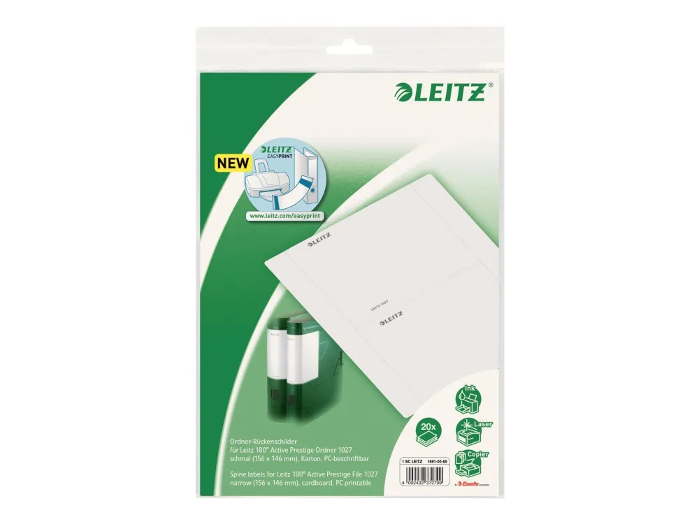 Leitz - Håndtagsbuemærkat - grå (pakke med 20) - for P/N: 10270035, 10270076, 10270095