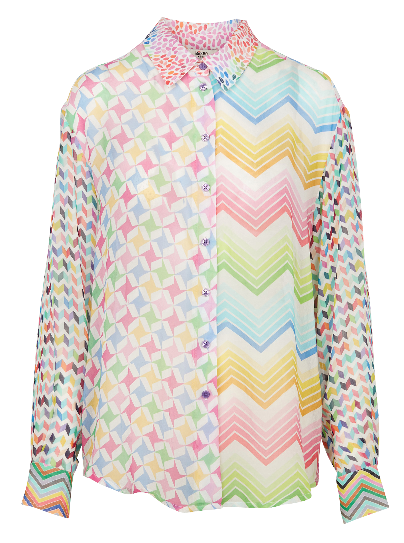 NILI - Chemise col classique ample imprimée | Multicolore