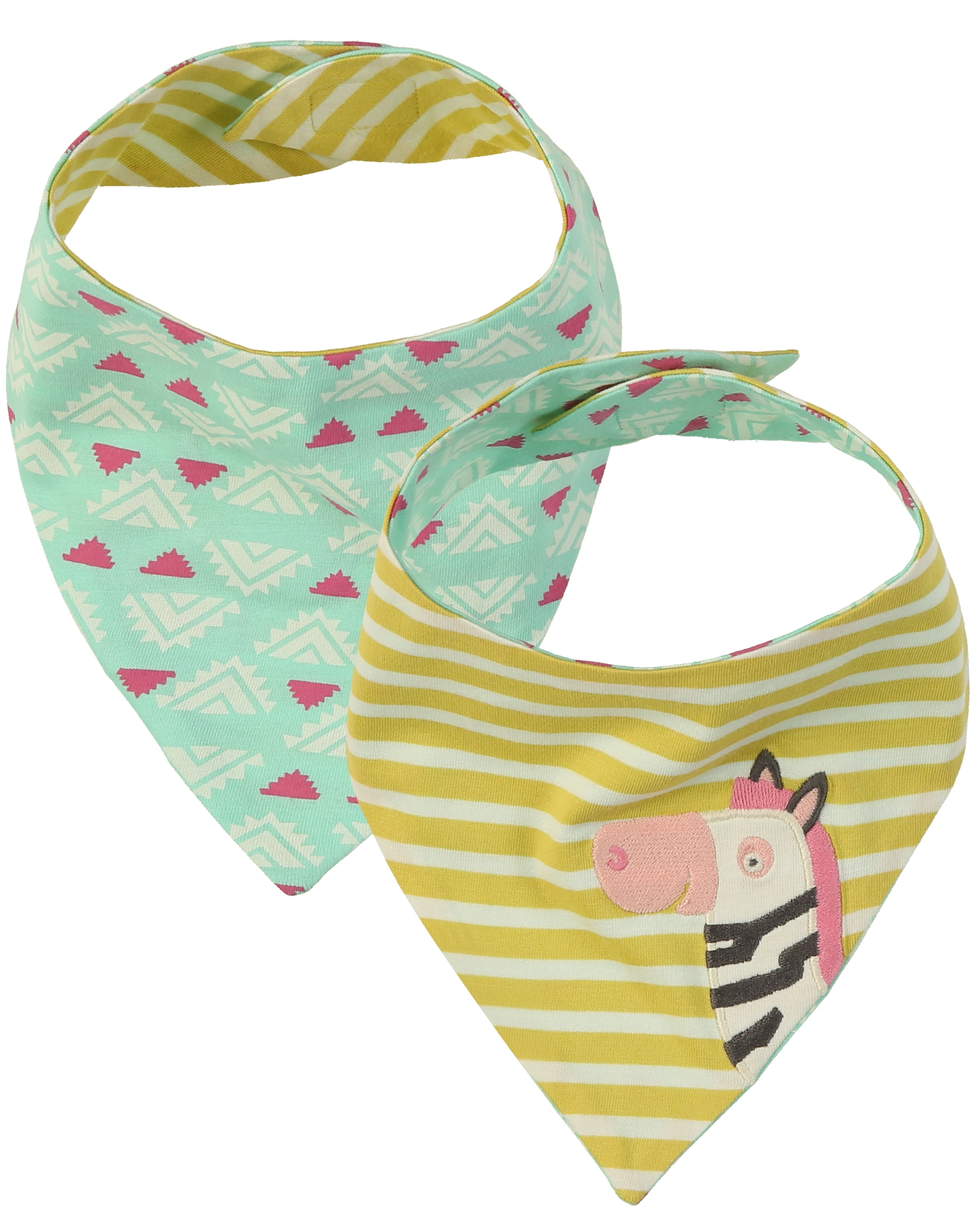 Halstuch ZEBRA zum Wenden in gelb/mint