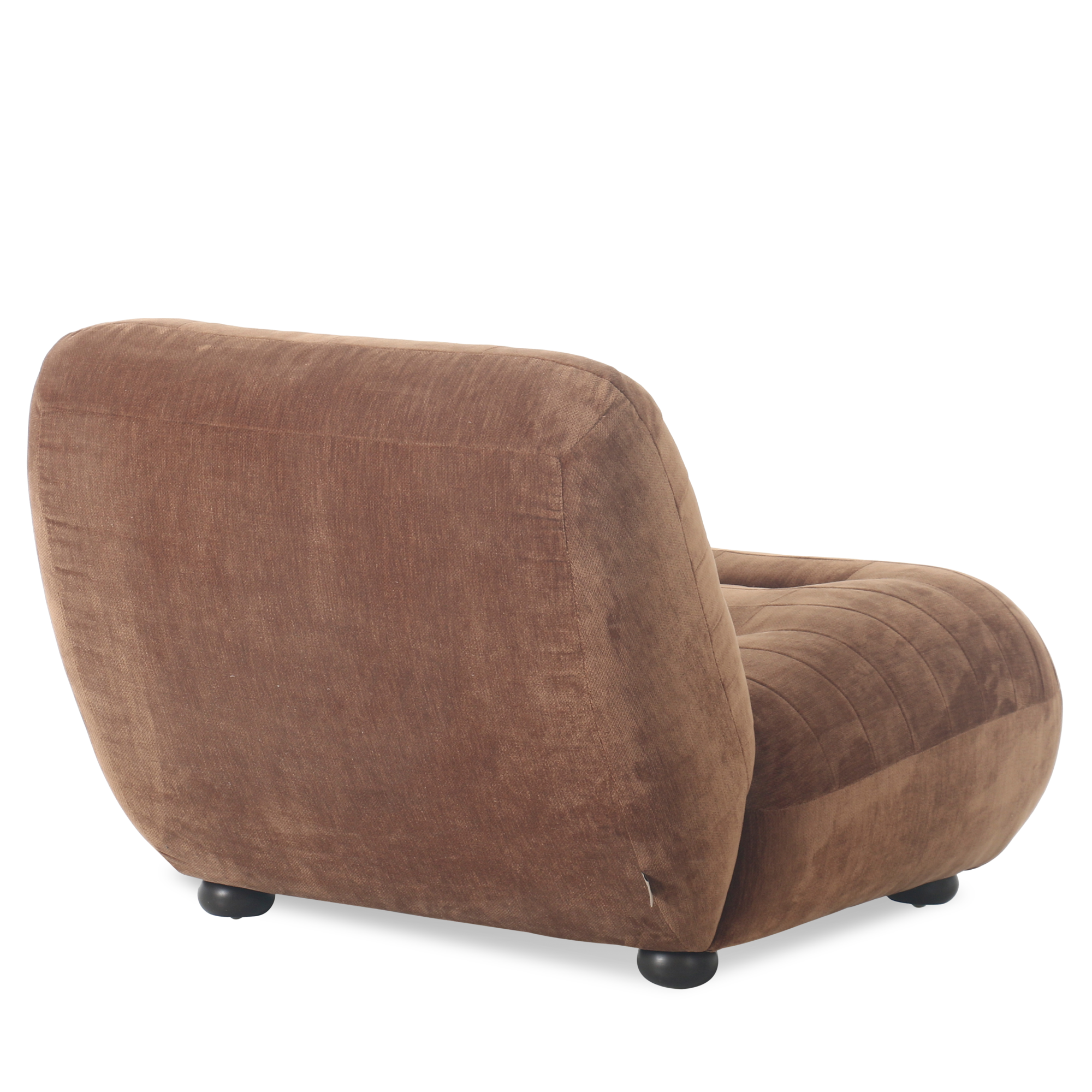 Lounge Chair Wyatt Velours Cognac