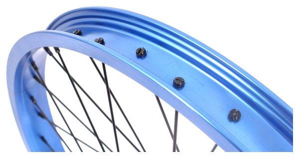 BMX Roue Arriere Bleu 20  14mm KHEbikes