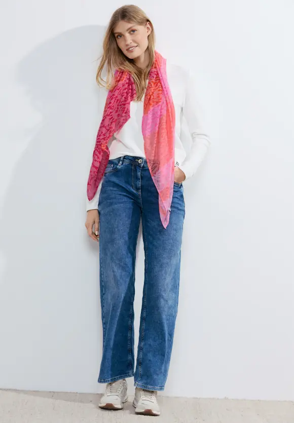 Tuch im Ausbrenner Look - pink sorbet