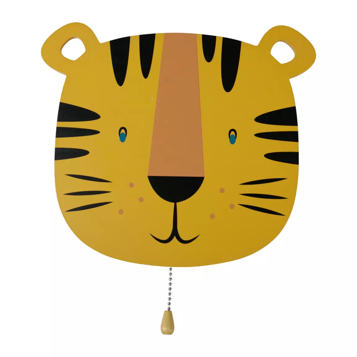 Applique murale enfant bois (25 x 24 cm) Tigre Orange