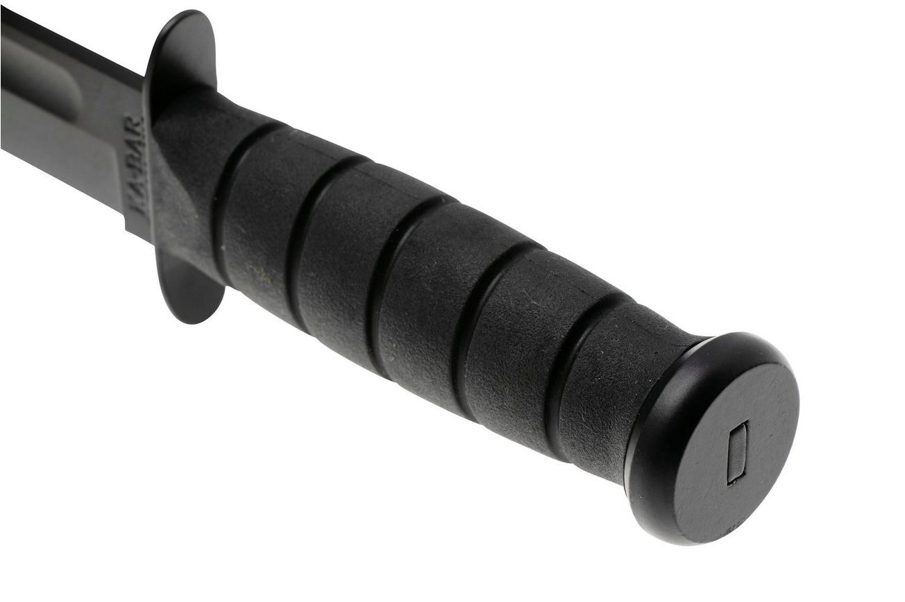 KA-BAR USMC 1211 plain edge, Kraton, lederen foedraal