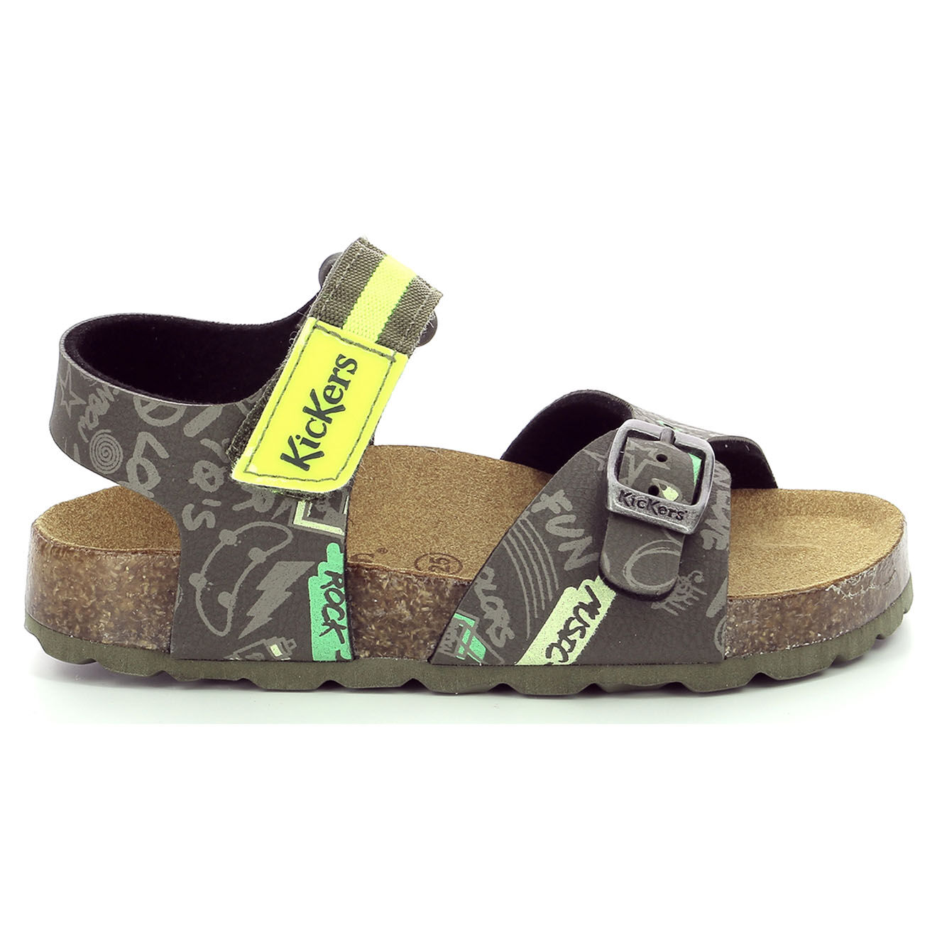 Kickers Sandales Sostreet kaki/jaune
