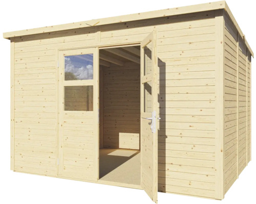 Konsta Baltrum 2 tuinhuis met vloer, 337 x 306 cm, naturel