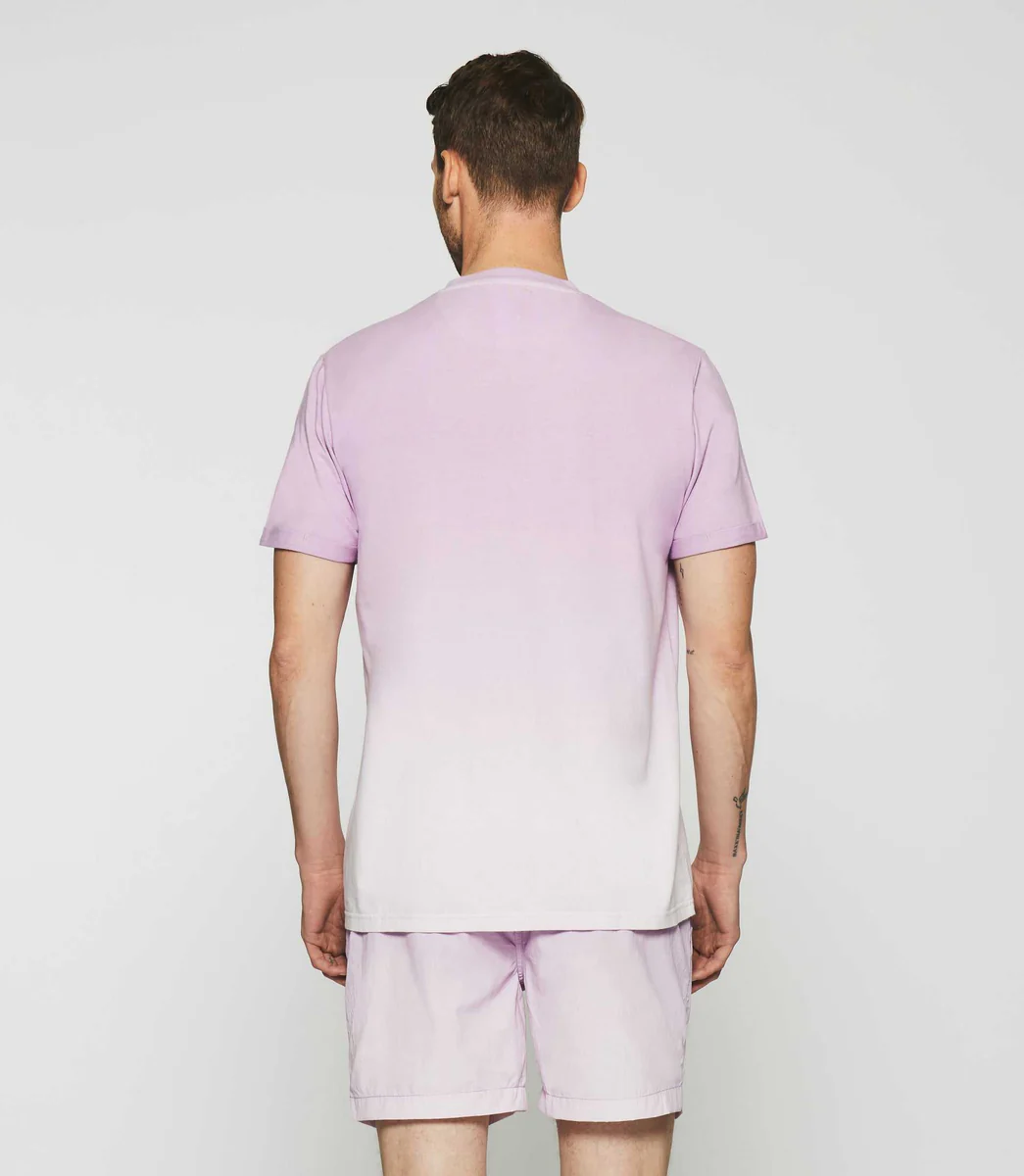 T-shirt à manches courtes dégradé dip dye parme GUYTO