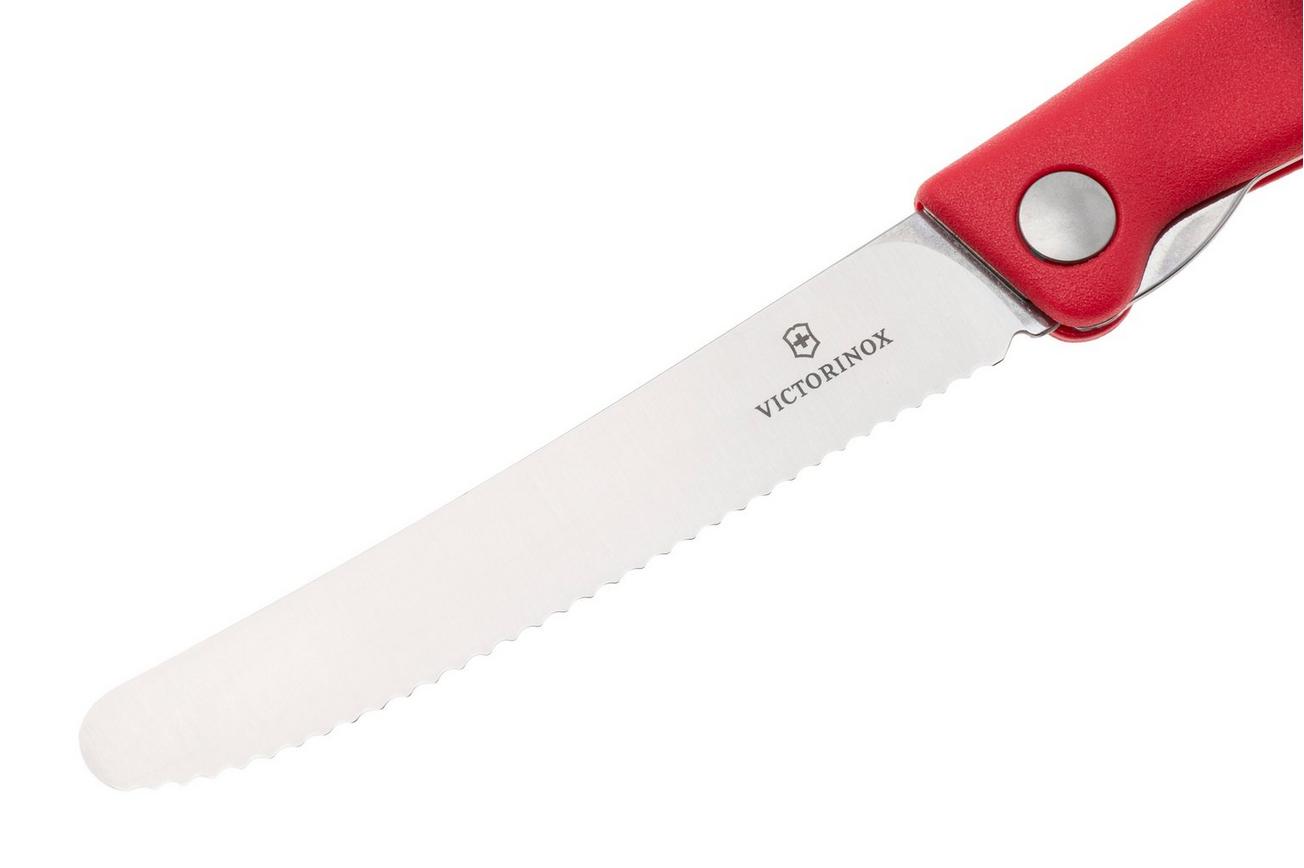 Victorinox Swiss Classic Picnic Knife 6.7831.FC1 Wavy, Red, vouwbaar gekarteld groentemes