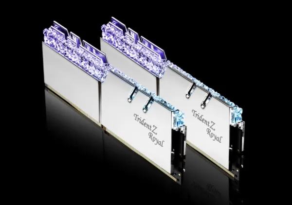 G.Skill Trident Z Royal Series - DDR4 - sæt - 32 GB: 2 x 16 GB - DIMM 288-PIN - 3200 MHz / PC4-25600 - CL16 - 1.35 V - ikke bufferet - ikke-ECC - sølv