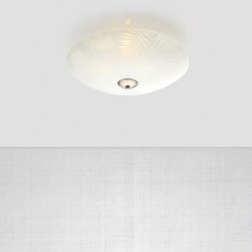 PLAFOND MARKSLÖJD BLAD 35CM HVIT/STÅL