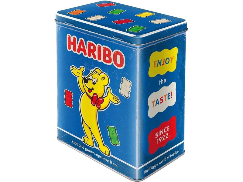 Nostalgic Art Vorratsdose Haribo 3 l, Blau Nostalgische Blechdose für die Aufbewahrung von Lebensmitteln